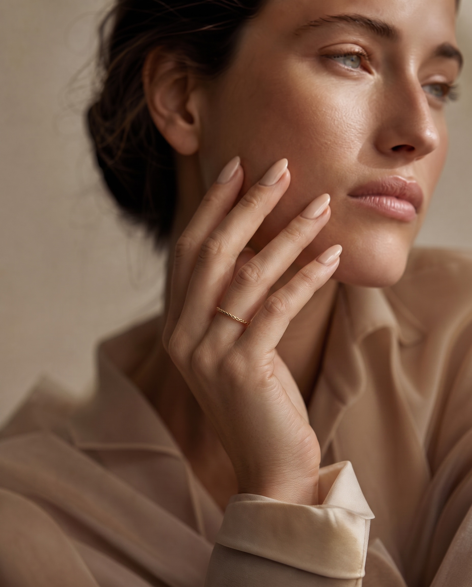Luxury manicure in progress at Elnail Boutique, a private nail salon in North Vancouver, BC